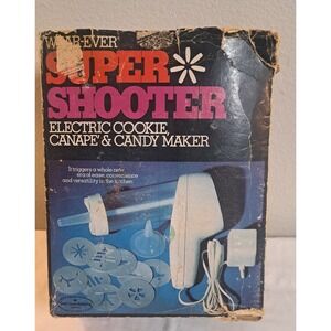 Vintage Wear-Ever Super Shooter Electric Cookie Canape Candy Maker Complete 1970
